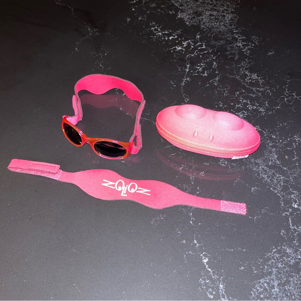 Baby/Toddler UV 400 Polarized Sunglasses with Two Adjustable Straps and Case